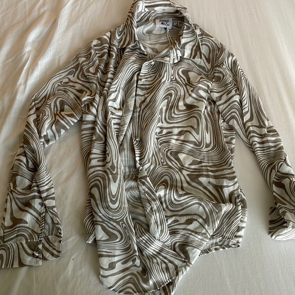 Sheer princess Polly button down